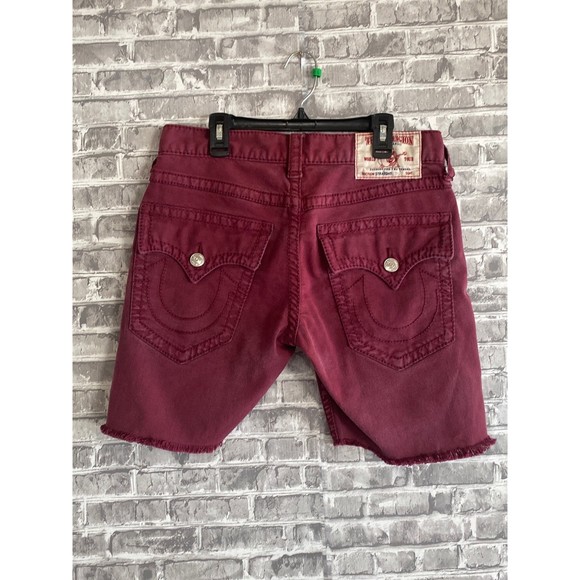 True Religion Jean shorts red denim-womens size 29 - Picture 1 of 6